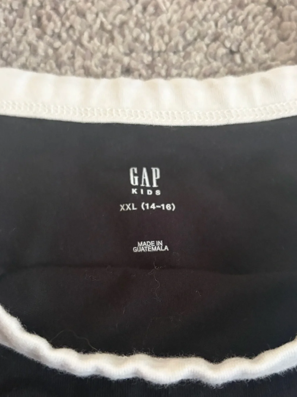 GAP Black Camisole with White Trim